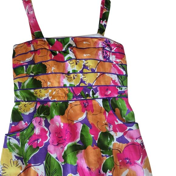 Vintage 90s SPENCE Corset Floral Spring Dress Bodycon SZ 6 - Picture 12 of 13